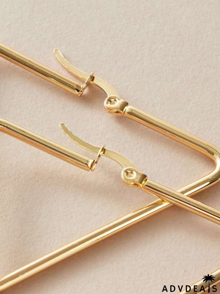 Geo Design Hoop Earrings