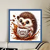 Coffee Hedgehog-11CT Stamped Cross Stitch 40*40cm/15.75*15.75in tapestrymarket