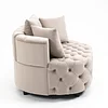 Cchcompanies Matthias Plush Velvet Barrel Chair with Solid Wood Legs - Available in 3 Colors