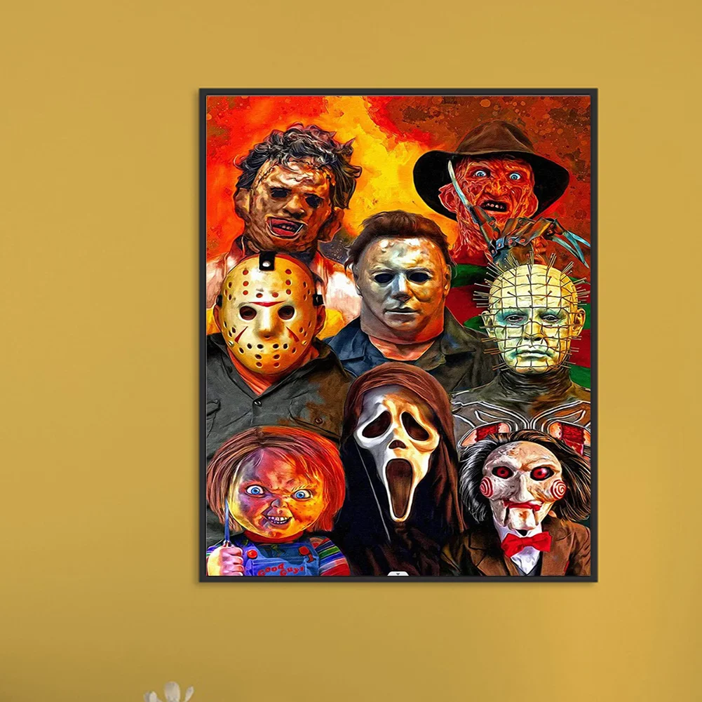 Diamond Painting - Full Round Drill - Horror Characters(Canvas|40*50cm)