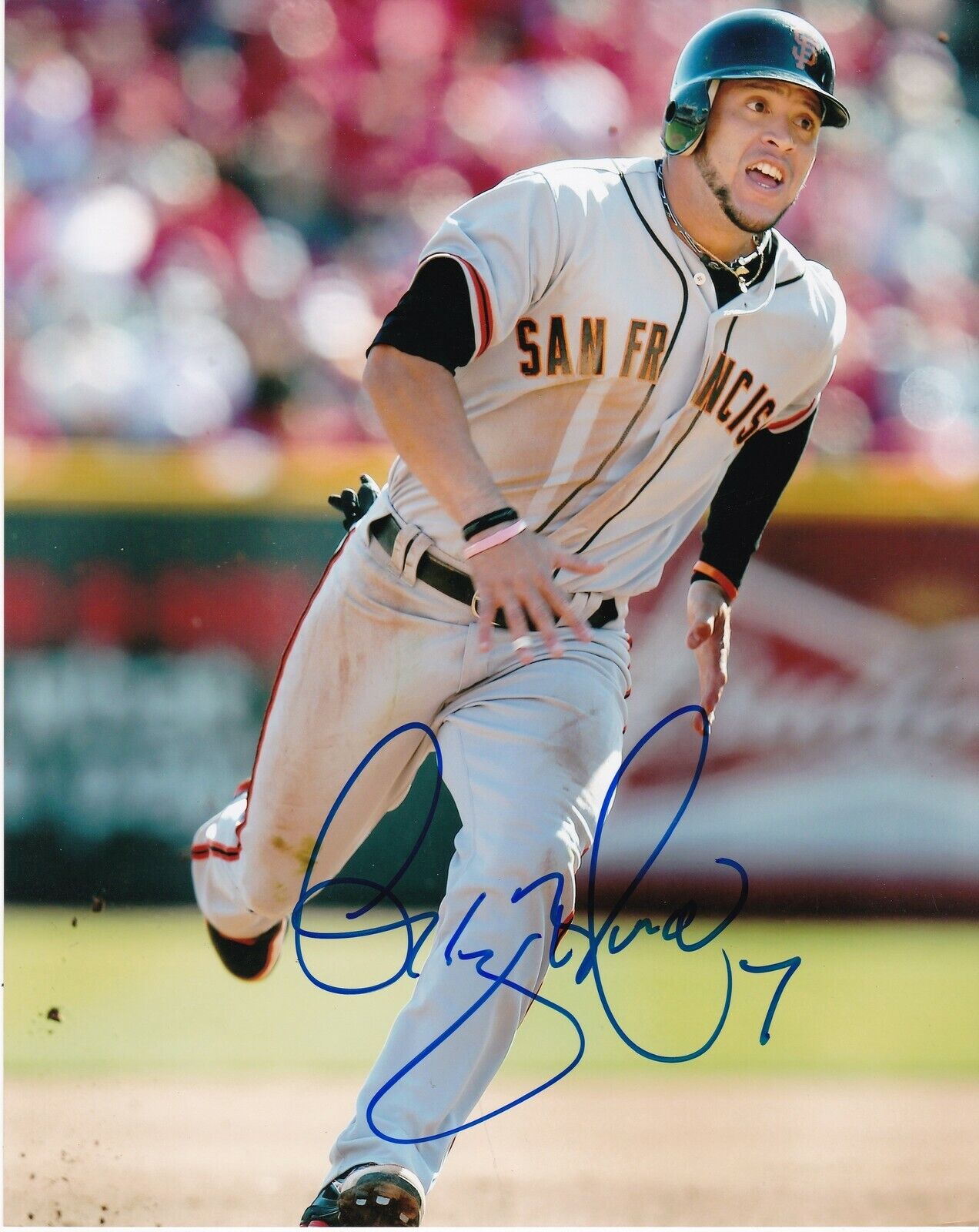 GREGOR BLANCO SAN FRANCISCO GIANTS ACTION SIGNED 8x10