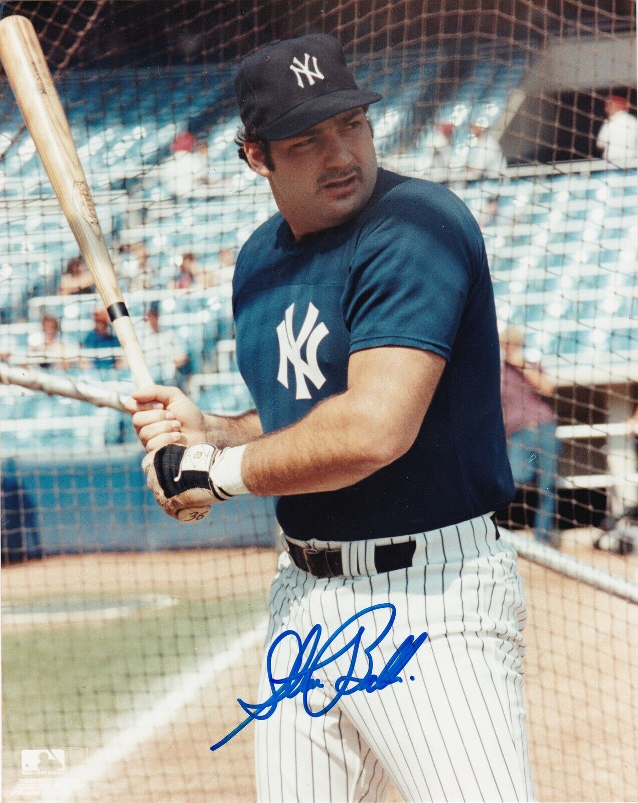 STEVE BALBONI NEW YORK YANKEES ACTION SIGNED 8x10