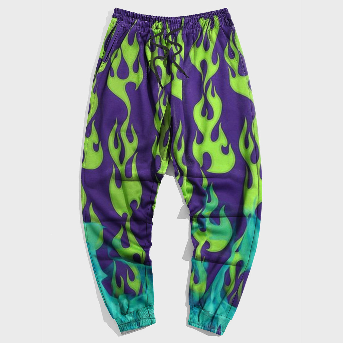 Tie-Dye Street Style Plus Size Men's Casual Vintage Trousers