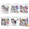uk.everydayedeals 6Pcs DIY Diamond Painting Greeting Card - Party Puppy