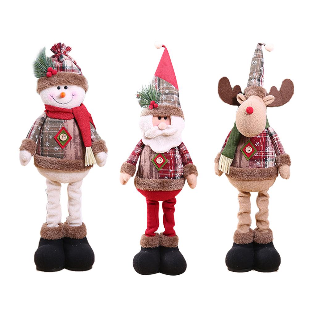 

Christmas Plush Doll Retractable Kid Gift Holiday Table Decor Home Ornament, Santa claus, 501 Original