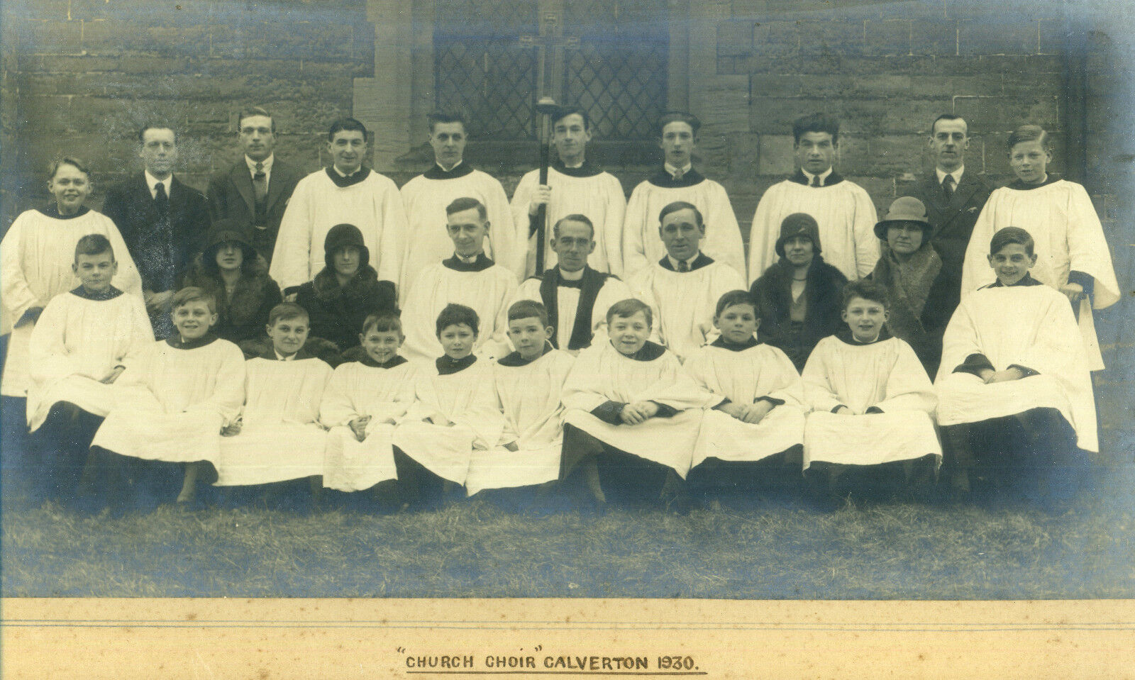 CALVERTON, NOTTINGHAM St Wilfrid's Church Choir 1930 Vintage Photo Poster paintinggraph reprint