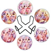 [Upgrade]6pcs/set DIY Diamond Painting Waterproof Case Classic Pink Owl Coaster Gift Decor Set