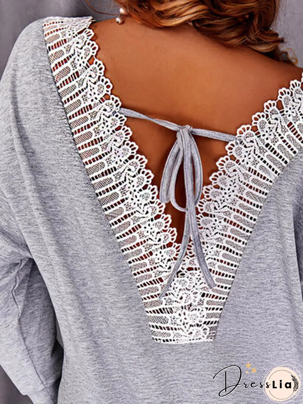 Women Casual Plain Autumn neck Micro-Elasticity Daily Long sleeve Regular H-Line