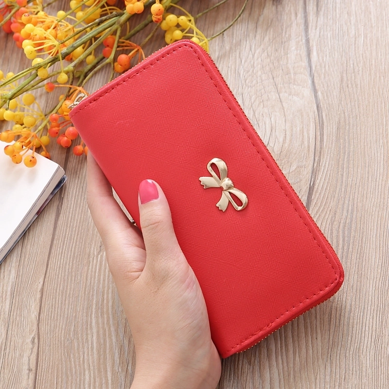 Korean Bowknot Solid Color Wallet