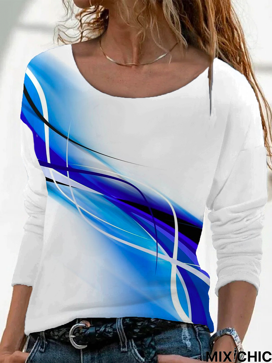 Printed Casual Long Sleeve T-Shirt