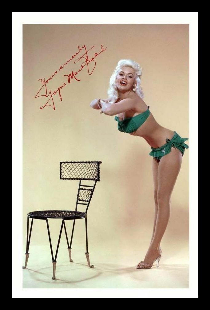 Jayne Mansfield Autograph Signed & Framed Photo Poster painting