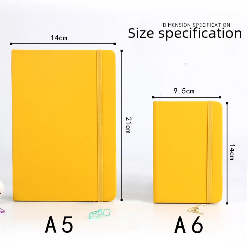 Business A5/a6 Pu Leather Notebook Elastic Band Multicolor Available Handwritten Notes Customizable Logo Printing
