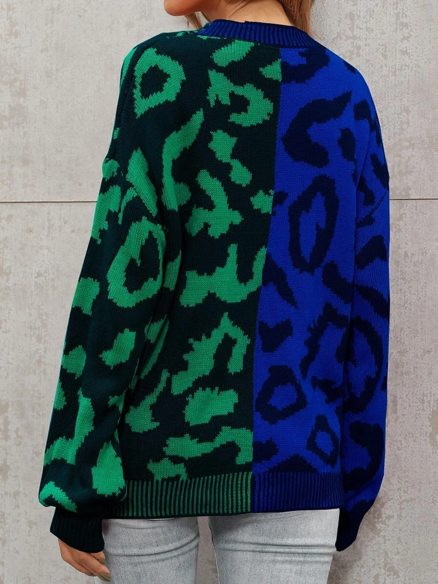 Women's Leopard Print Cardigan Sweater