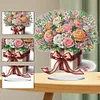 (US Local)DIY Flower Special Shaped Diamond Painting Desktop Ornaments Kit 