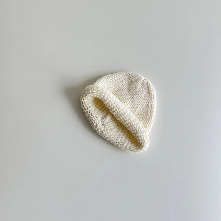 Baby Toddler Solid Color Knitted Casual Beanie