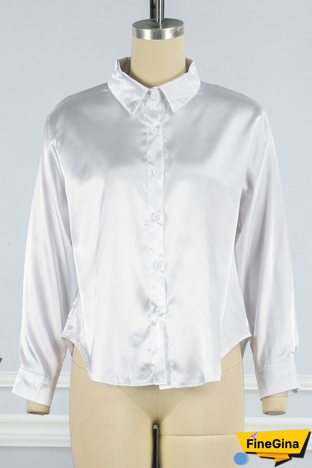 Green Casual Solid Basic Shirt Collar Tops