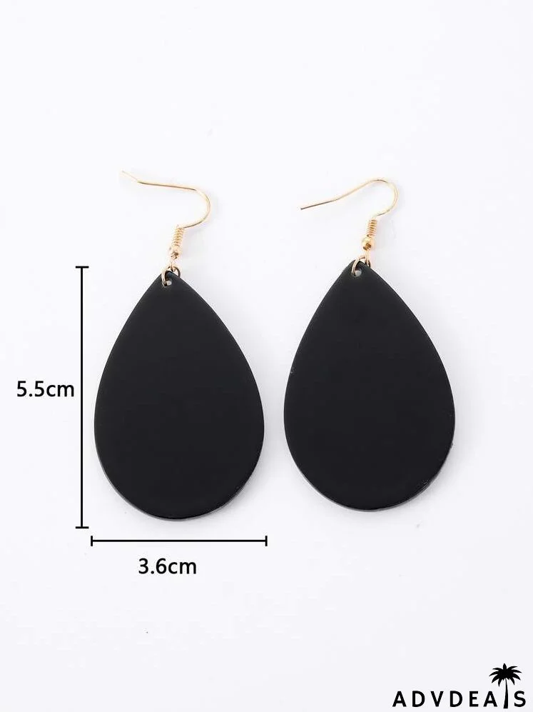 Floral & Butterfly Print Water Drop Earrings