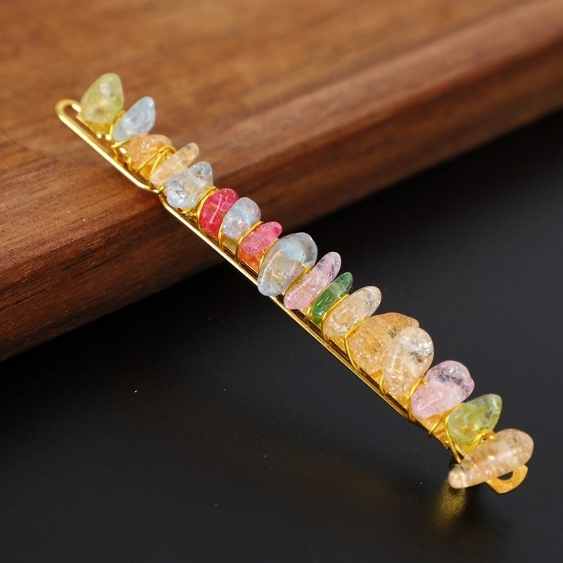 Women’s Retro Geometric Natural Crystal Hair Clip