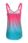 Plus Size Ombre Cami V Neck Casual Tank Top