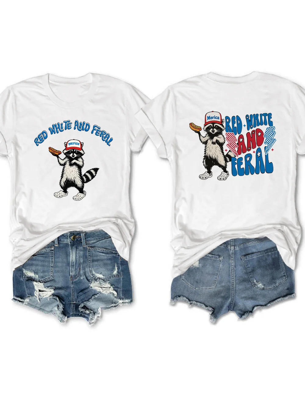 Red White And Feral T-Shirt