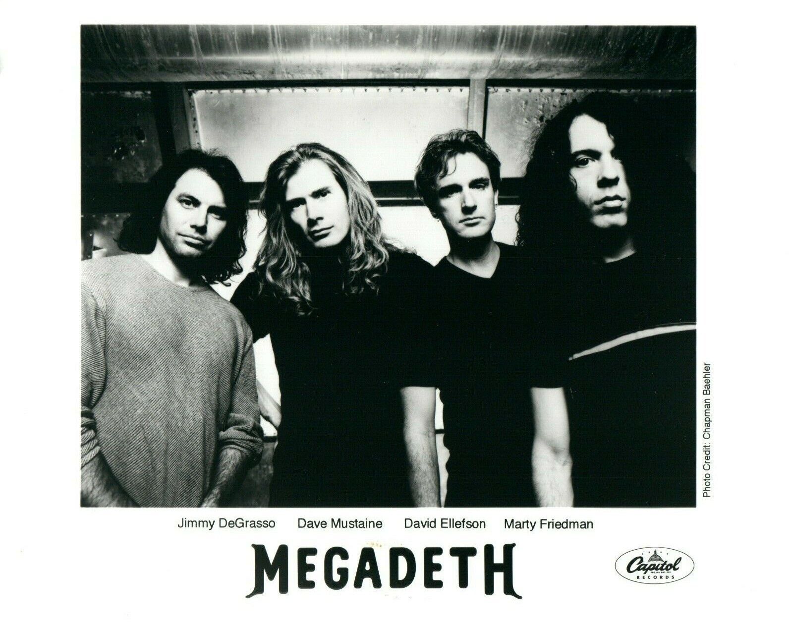 MEGADETH Heavy Metal Music Band 8x10 Promo Press Photo Poster painting Capitol Records