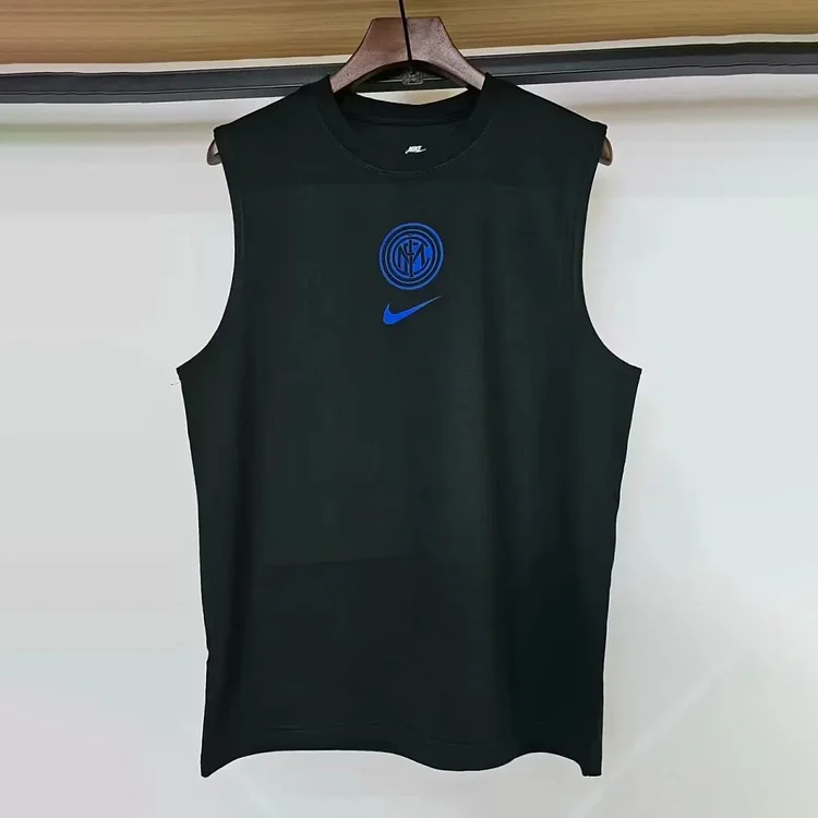 25/26 Inter Milan Black Cotton Tank Top