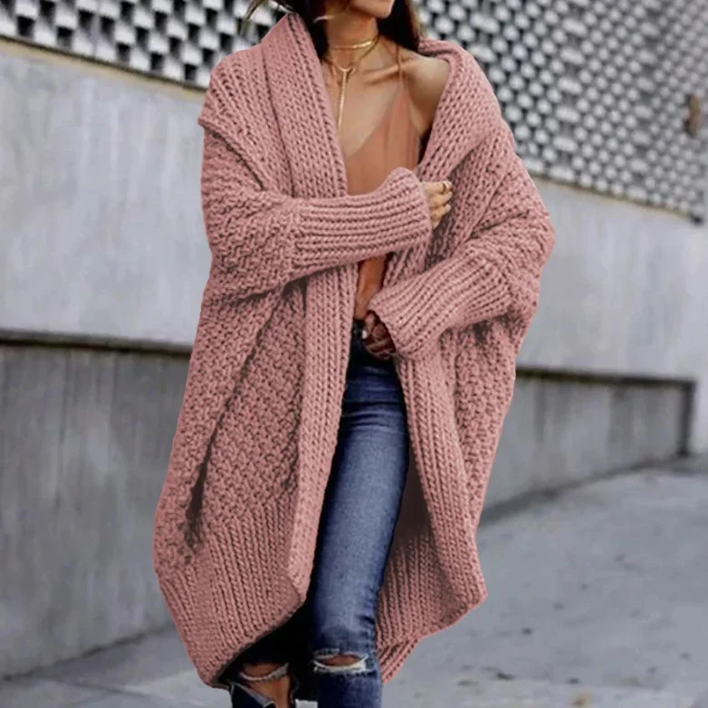 Retro Thickened Door Twist Knitted Cardigan
