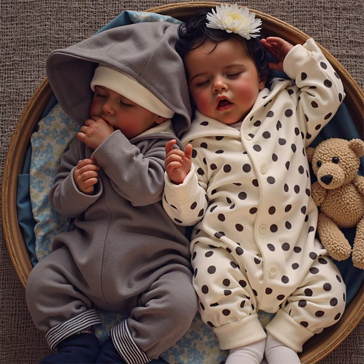 Rsgdolls® Silicone Vinyl Black Doll 12'' Lifelike African American Reborn Twins Baby Boy And Girl Anne and Albina 2025：Realistic Reborn Baby Dolls By Rsgdolls®