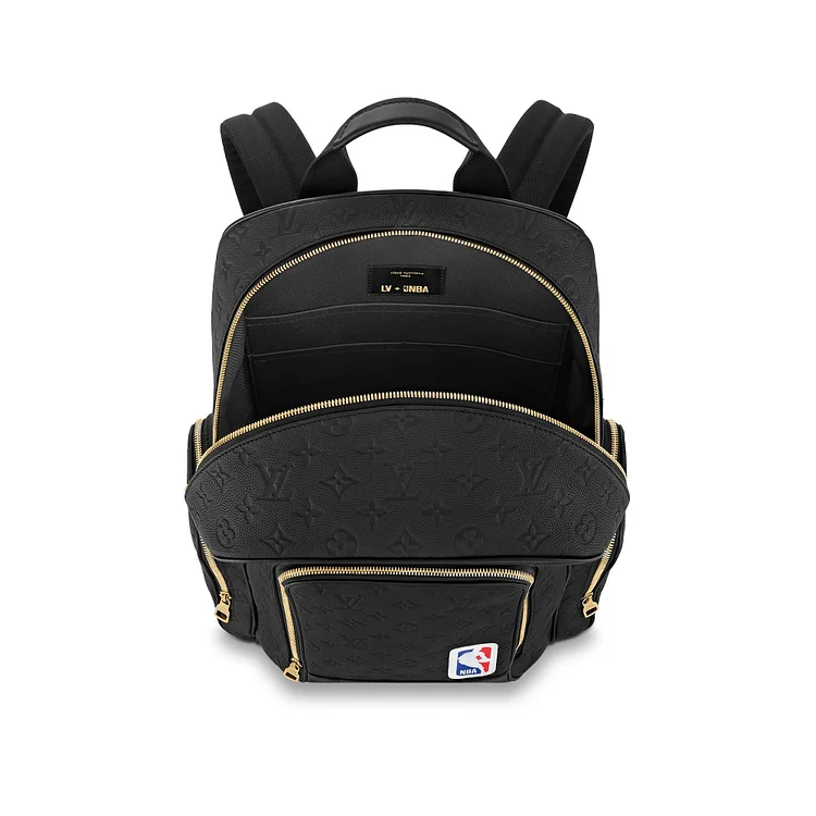 Louis Vuitton X NBA Basketball Backpack Ball Grain Leather Black