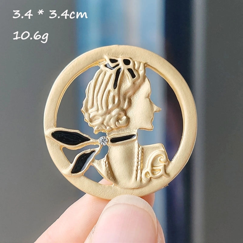 Retro Pin Animal Lion Alloy Plating Unisex Brooches