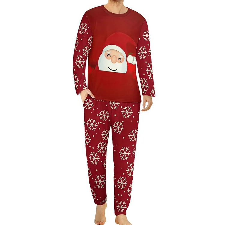 Men's Pajama Suit Christmas Smiling Snowman Christmas Snow  customized, personalized, gift