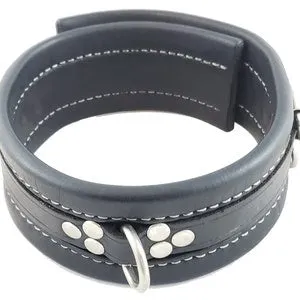 pornhint Pornhint Black Locking hand stitched  Leather collarBDSM Gear bondage Collar  fetish hand made restraint Mature BDSM Cosplay Costume Collar