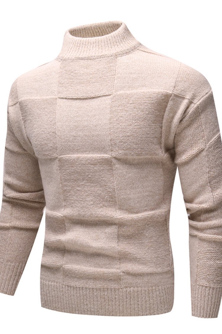 Tiboyz Trendy Pattern Long Sleeved Knitted Sweater