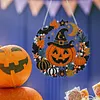Pumpkin Witch Hat 2D Flat DIY Diamond Painting Pendant for Wall Decor 24cm