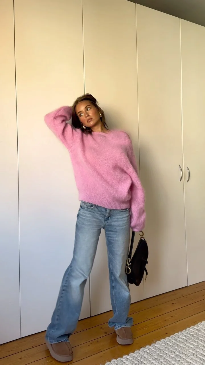 Athvotar Athvotar Lazy Wind Wool Sweater Woman 2025 Dress Bag Loose Knitted Shirt Long-Sleeved Top