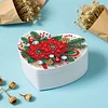 Diamond Painting Flower Heart-Shaped Jewelry Box Decorative Storage Case