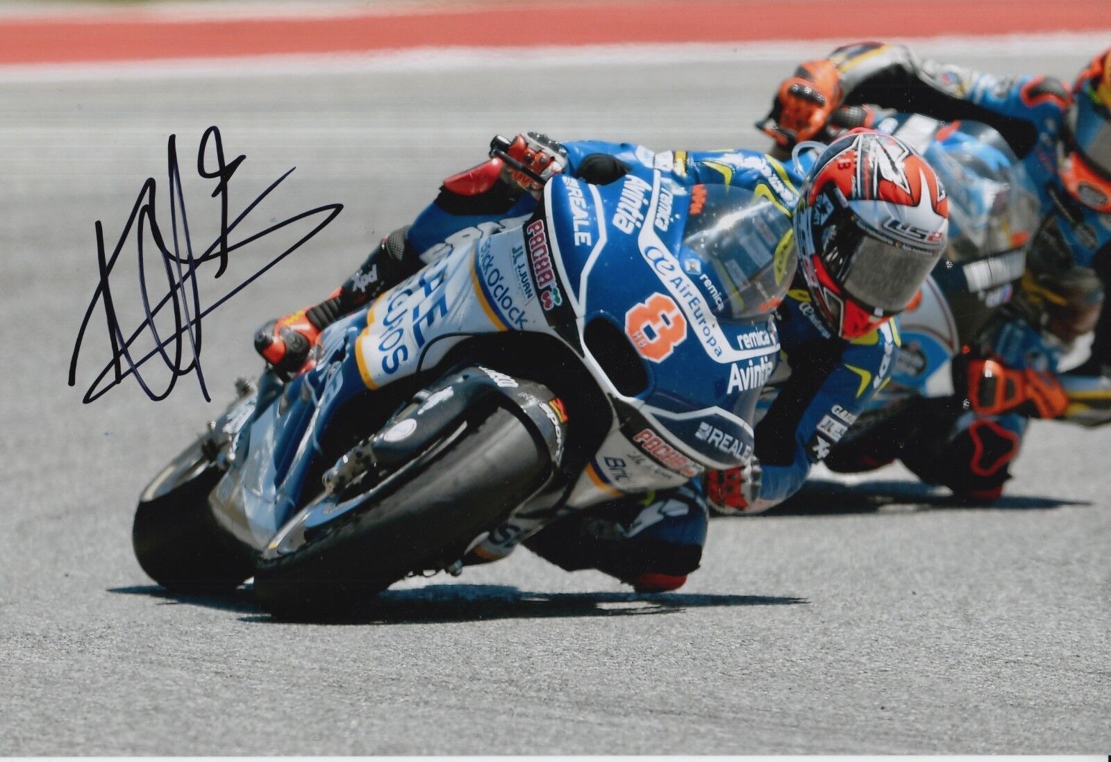 Hector Barbera Hand Signed Avintia Racing Ducati 12x8 Photo Poster painting 2017 MotoGP 5.