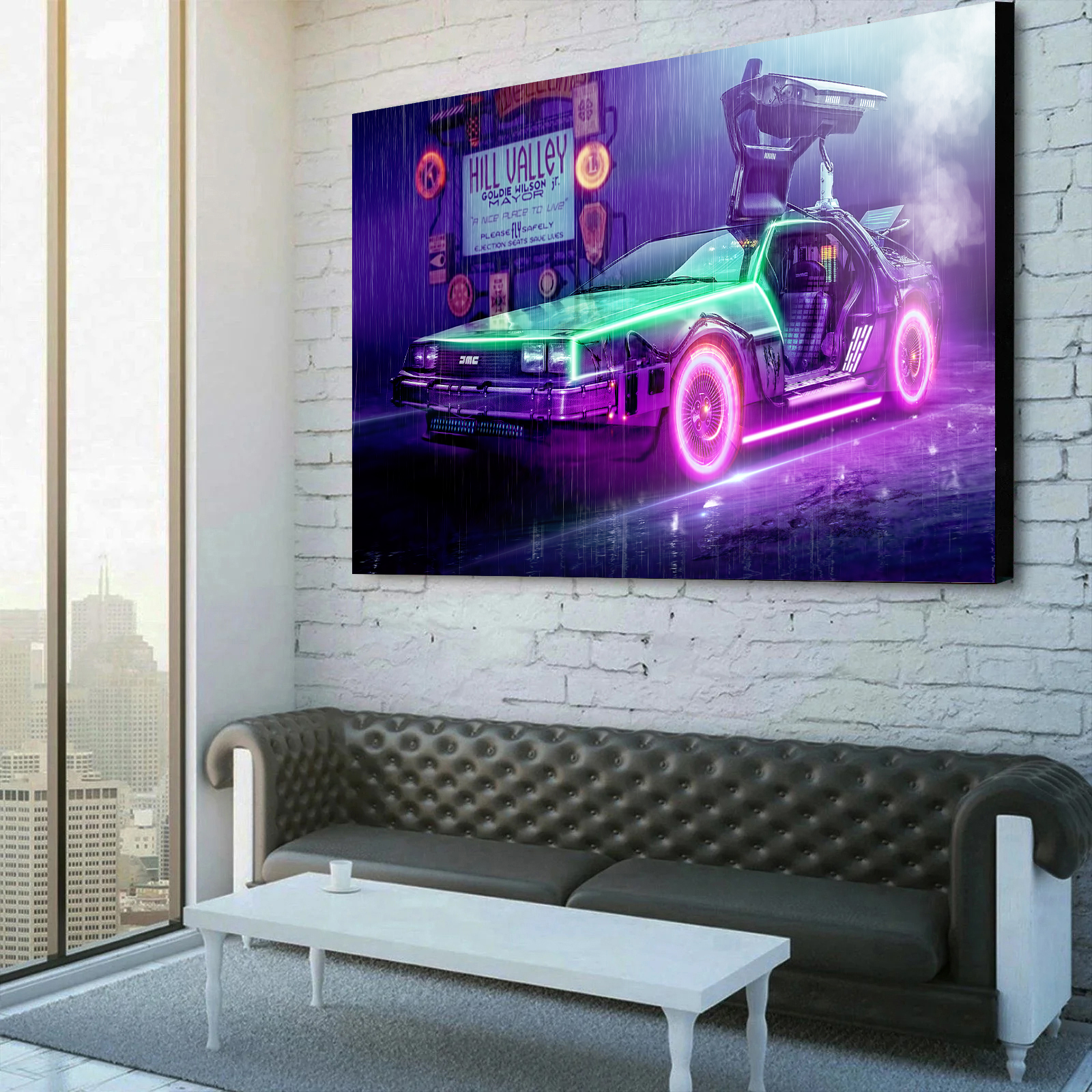 Back to the Future Welcome to Hill Valley Canvas Wall Art 