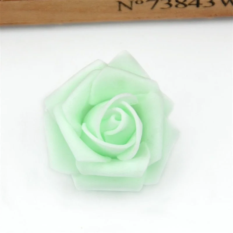 60pcs/lot 4cm Mini Artificial Pe Foam Rose Flower Heads  Handmade Diy Wedding Home Decoration Party Fake Flower Ball Craft