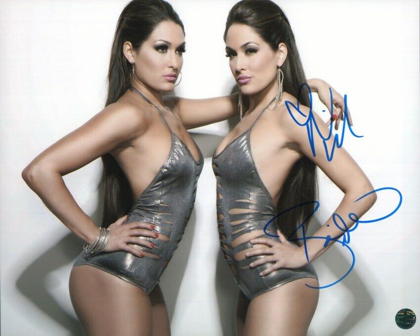 BELLA TWINS - WWE Autographed Original 8x10 Photo Poster painting LOA TTM