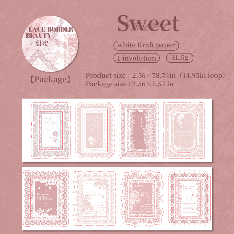 Tape - 65mm*200cm Lace Border Series Vintage Label Landscape 