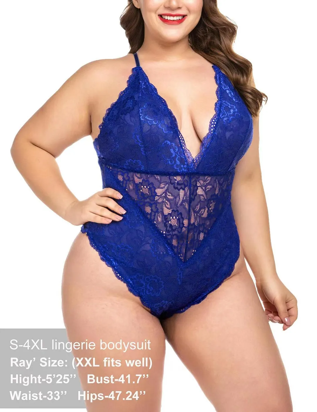 Churchf Sex Lingerie Escreate Deep V-Neck Sexy Lace Seduction Perspective Teasing Bed Passion Sex Jumpsuit
