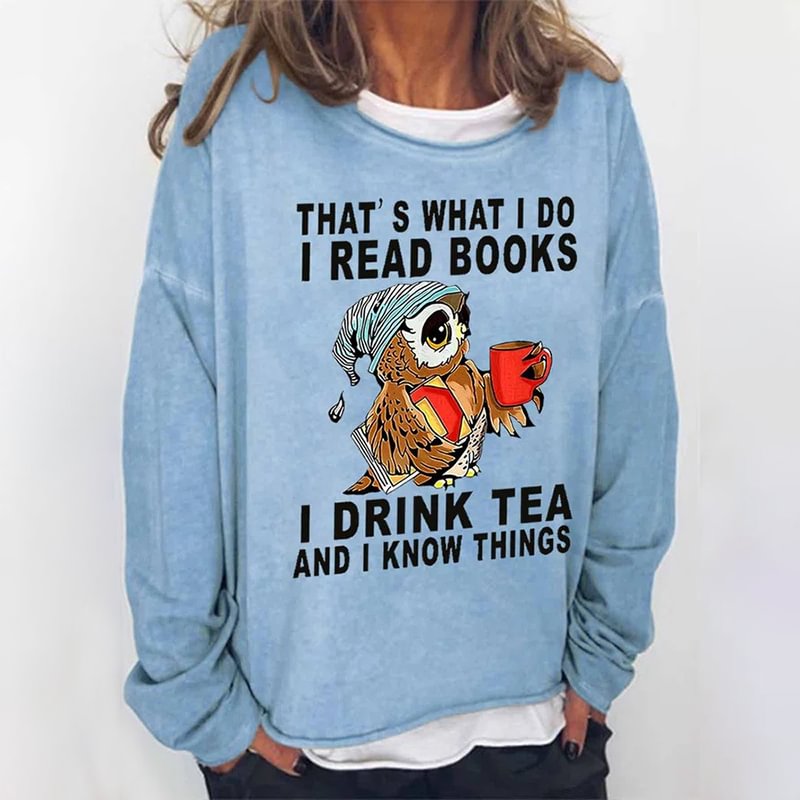 That's What I Do I Read Books Printed Crewneck T-shirt