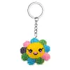 Sunflower Beaded Counted Cross Stitch Ornament Kit Cross Stitch Bead Keychain (B)