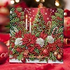 (US Only)6PCS DIY Diamond Art Greeting Cards Congratulations Card & Gift (Christmas Tree)