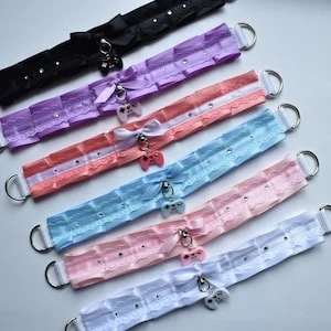 Pornhint Made to your size / Gamer collection choker  / kitten play collar / goth / alt fashion / emo  / pet play necklace / fancy bdsm / DDLG