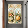 uk.everydayedeals (Limited Stock)Cross Stitch - 11ct Stamped - Retro Poster-Easter Egg Flower Rabbit (40*60cm)