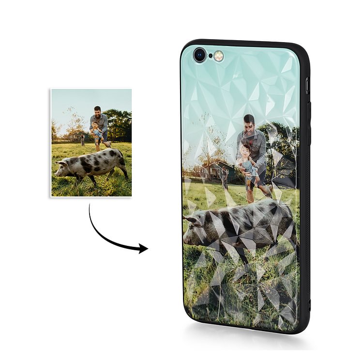 IPhone 6S Plus Custom Photo Protective Phone Case Diamond Pattern  Surfac