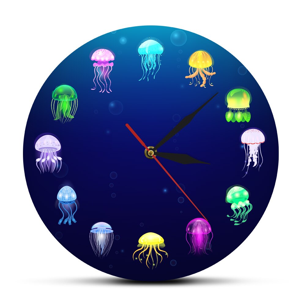 

Sea Jellies - Frameless Acrylic Wall Clock, 501 Original