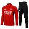 Joyfball 2025/2026 Kids Size Arsenal Half-Pull Training Suit Red Football Shirt 1:1 Thai Quality